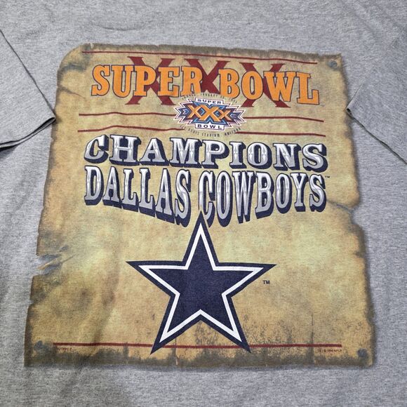 Vintage 1996 Dallas Cowboys Super Bowl XXX Lee Sport Tag Tee Shirt Size XXL USA - Picture 4 of 9